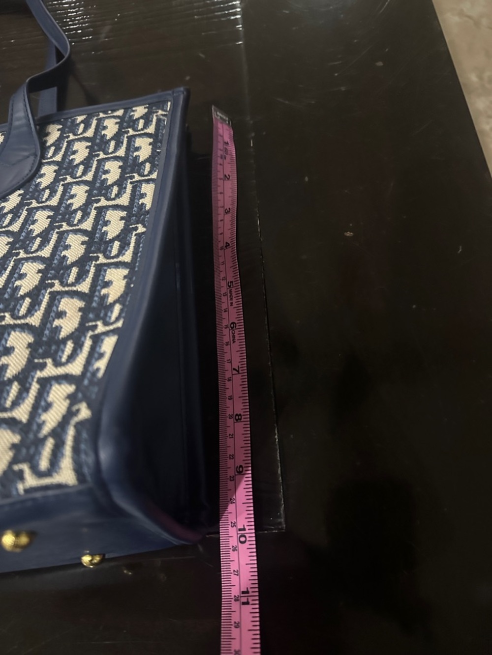 ‼️WOW‼️CD La FEMME TOTE Bag Navy and Cream Oblique Canvas Tote‼️ - Picture 7 of 10